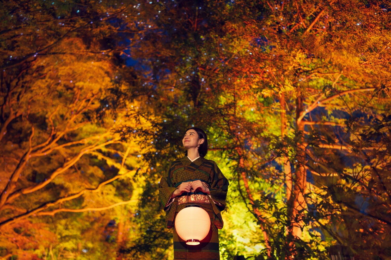 新宿御苑で秋のライトアップ「NAKED 紅葉の新宿御苑 2023」東京都心随一の秋景色を光で演出｜写真9