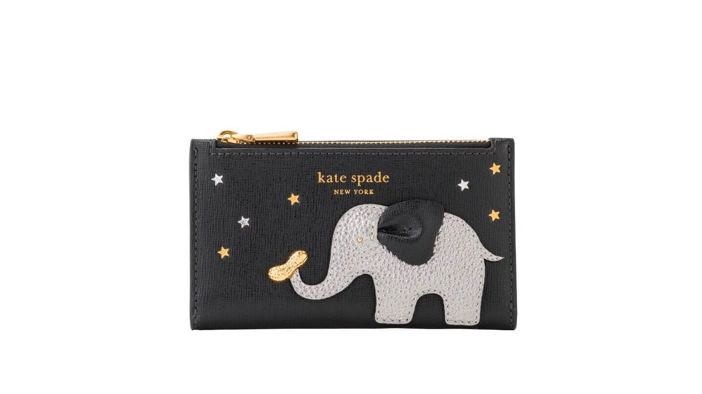 ELLIE EMBELLISHED SAFFIANO LEATHER small slim bifold wallet 24,200円