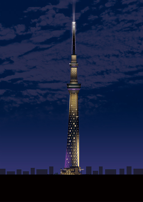 東京スカイツリータウン開業3周年 - タワーのライティングもバージョンアップ｜写真1