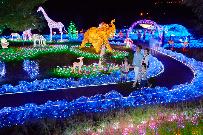 「光の王国」長崎・ハウステンボスにて - 花畑、動物がライトアップ&3Dプロジェクションマッピングも｜写真14