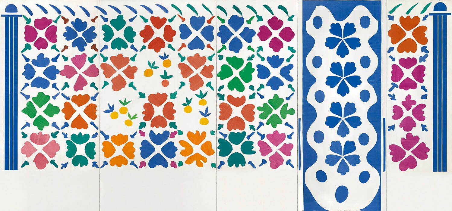 アンリ・マティス 《花と果実》
1952-53年 切り紙絵 ニース市マティス美術館蔵
©Succession H. Matisse Photo: François Fernandez