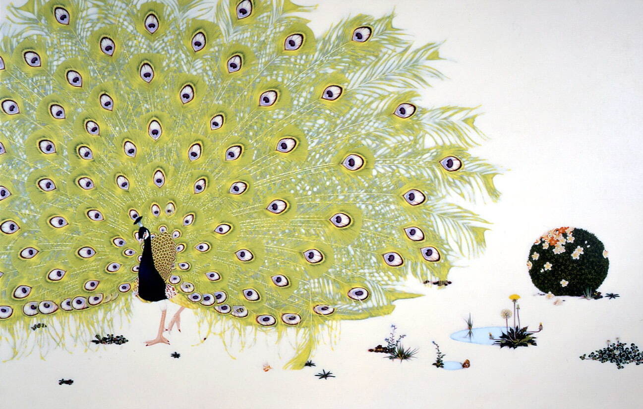 安藤正子「雲間に潜む鬼のように」 2006 年 カンヴァスに油彩 各140×220 cm(2 枚組)