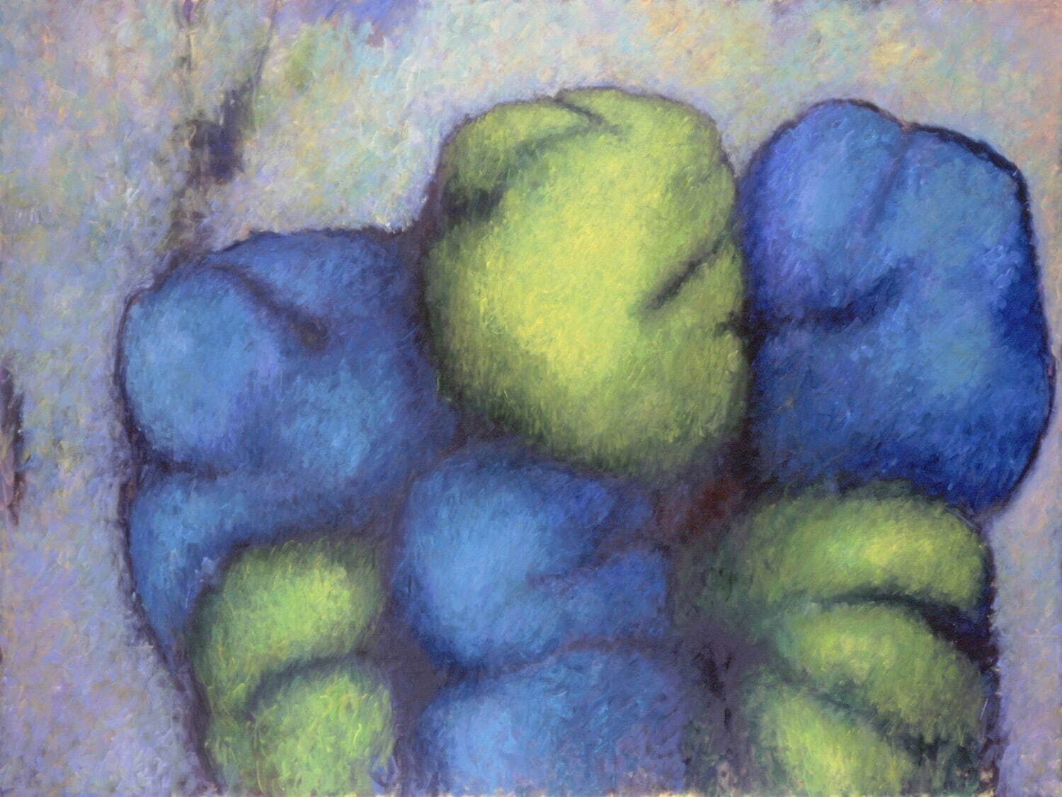 辰野登恵子《無題 97-4》1997年 カンヴァスに油彩 218×291cm