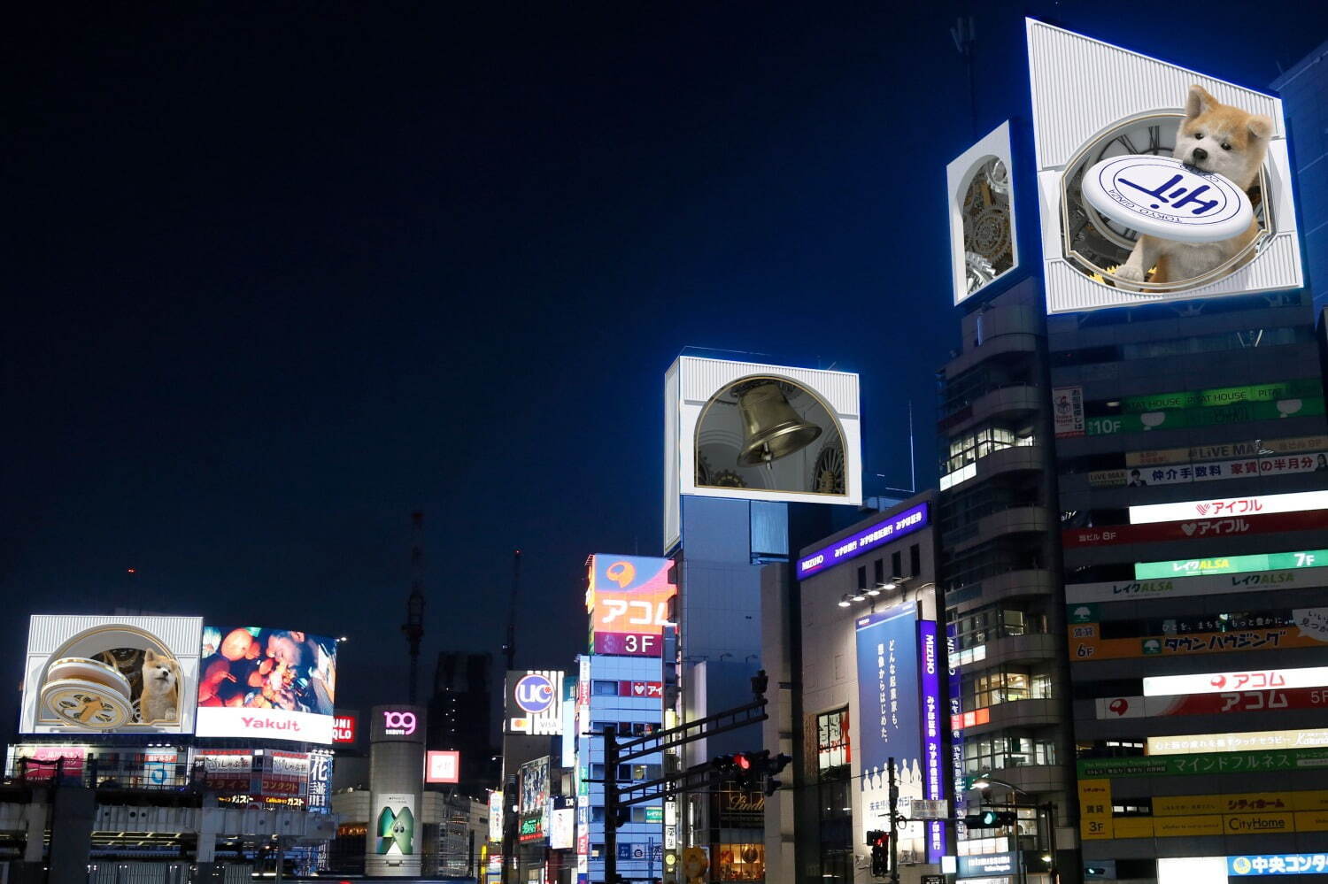 超巨大“秋田犬の子犬”3Dカラクリ時計が渋谷駅前に、毎時0分に時刻を告知｜写真3