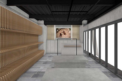 「マンハッタンポーテージ 京都」オープン、木目調の棚や暖簾など京都らしい和モダン内装