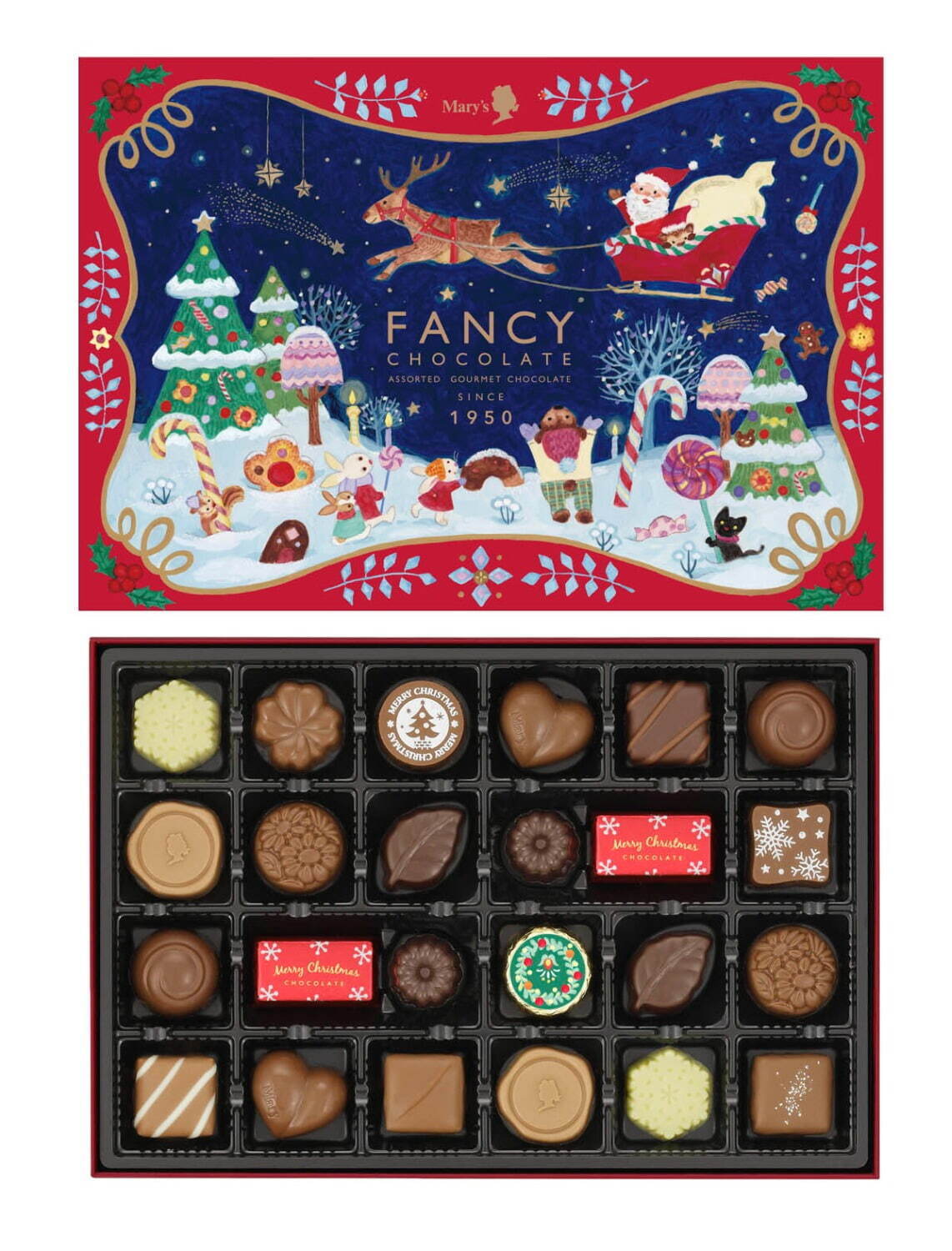 「クリスマスファンシーチョコレート」 24個入 1,188円