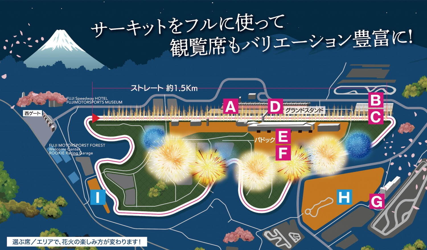 富士スピードウェイで「富士山花火」約8,000発の花火とモータースポーツを組み合わせた花火大会｜写真8