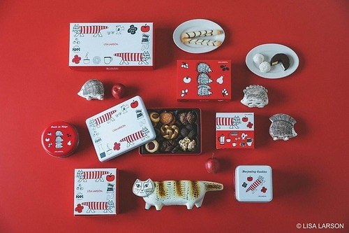 リサ・ラーソン×ユーハイムの24年バレンタインクッキー缶、猫の「マイキー」やハリネズミのパッケージで
