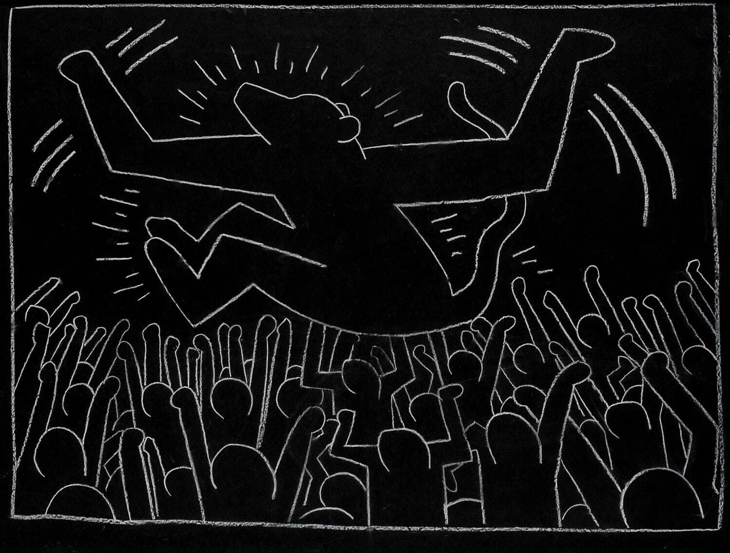 キース・へリング 《無題(サブウェイ・ドローイング)》 1981-83年 中村キース・ヘリング美術館蔵
Keith Haring Artwork ©Keith Haring Foundation