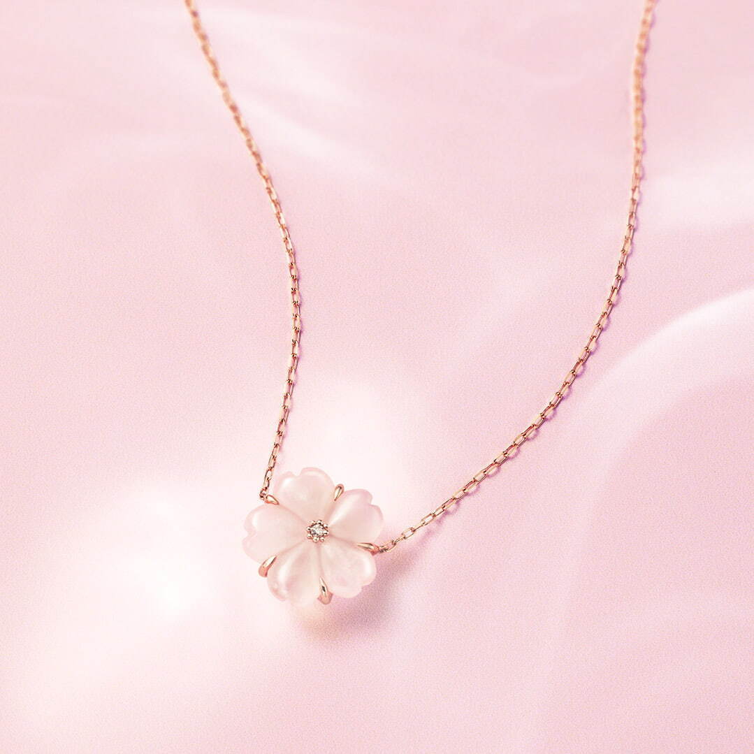 K18PG Necklace / Rose Quartz / Diamond 72,600円