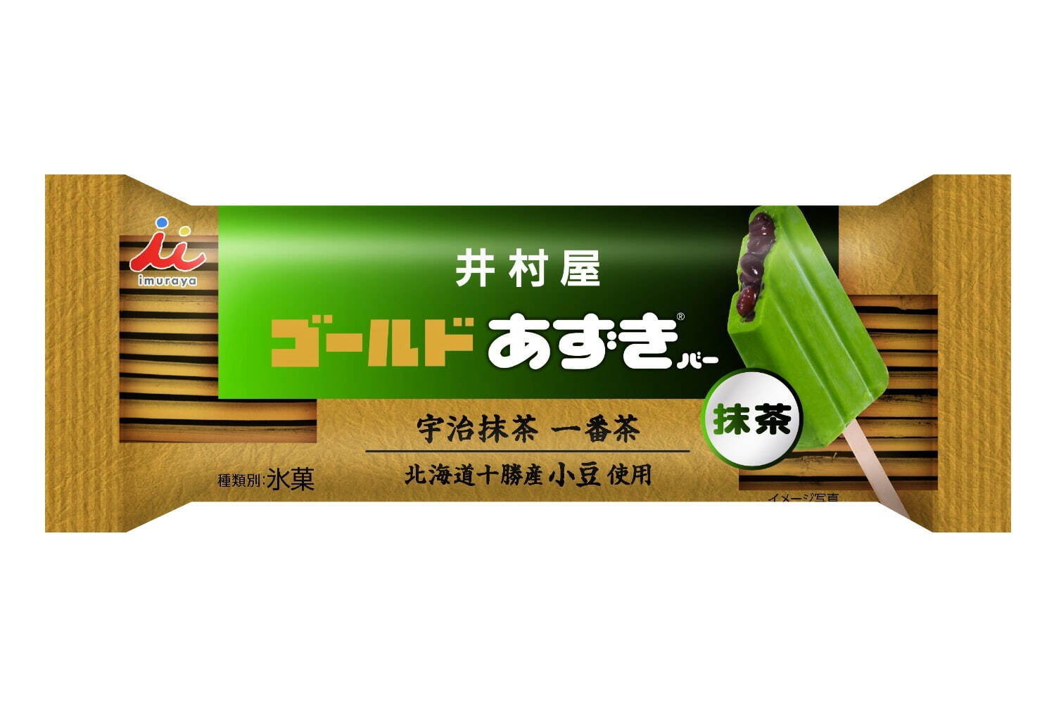 「ゴールドあずきバー 抹茶」172円