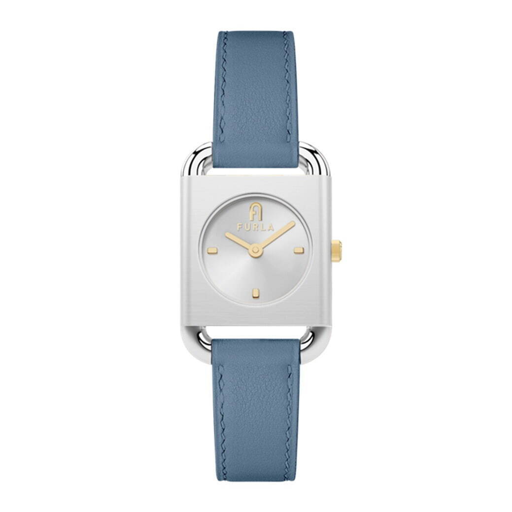 フルラのスクエア型ウィメンズ腕時計、ゴールドメッシュベルト＆イタリア産レザーベルトの2モデル｜写真3