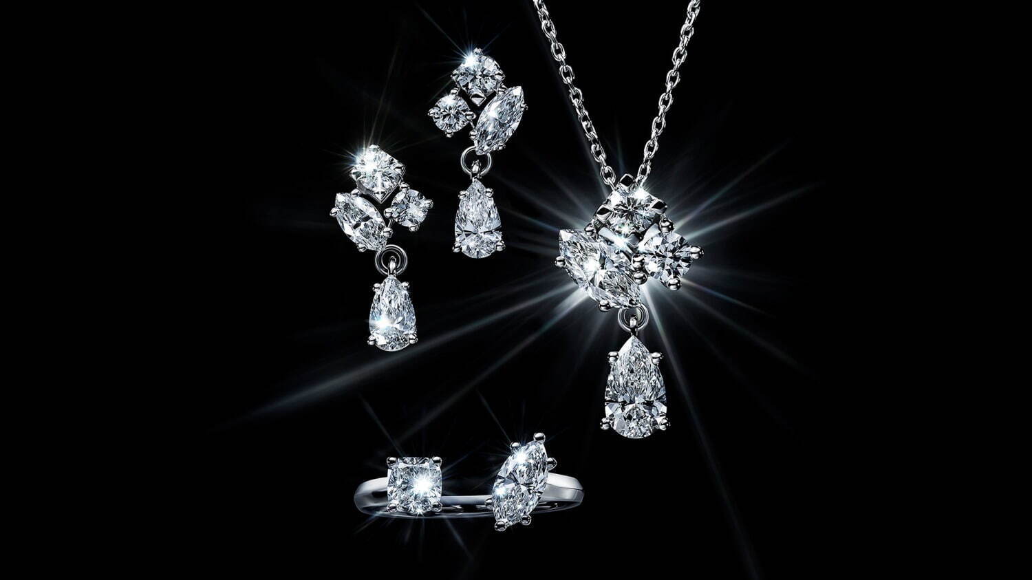 スワロフスキーの“100%ダイヤモンド”ジュエリー、幾何学的に連なるネックレス＆煌めくリングなど｜写真85