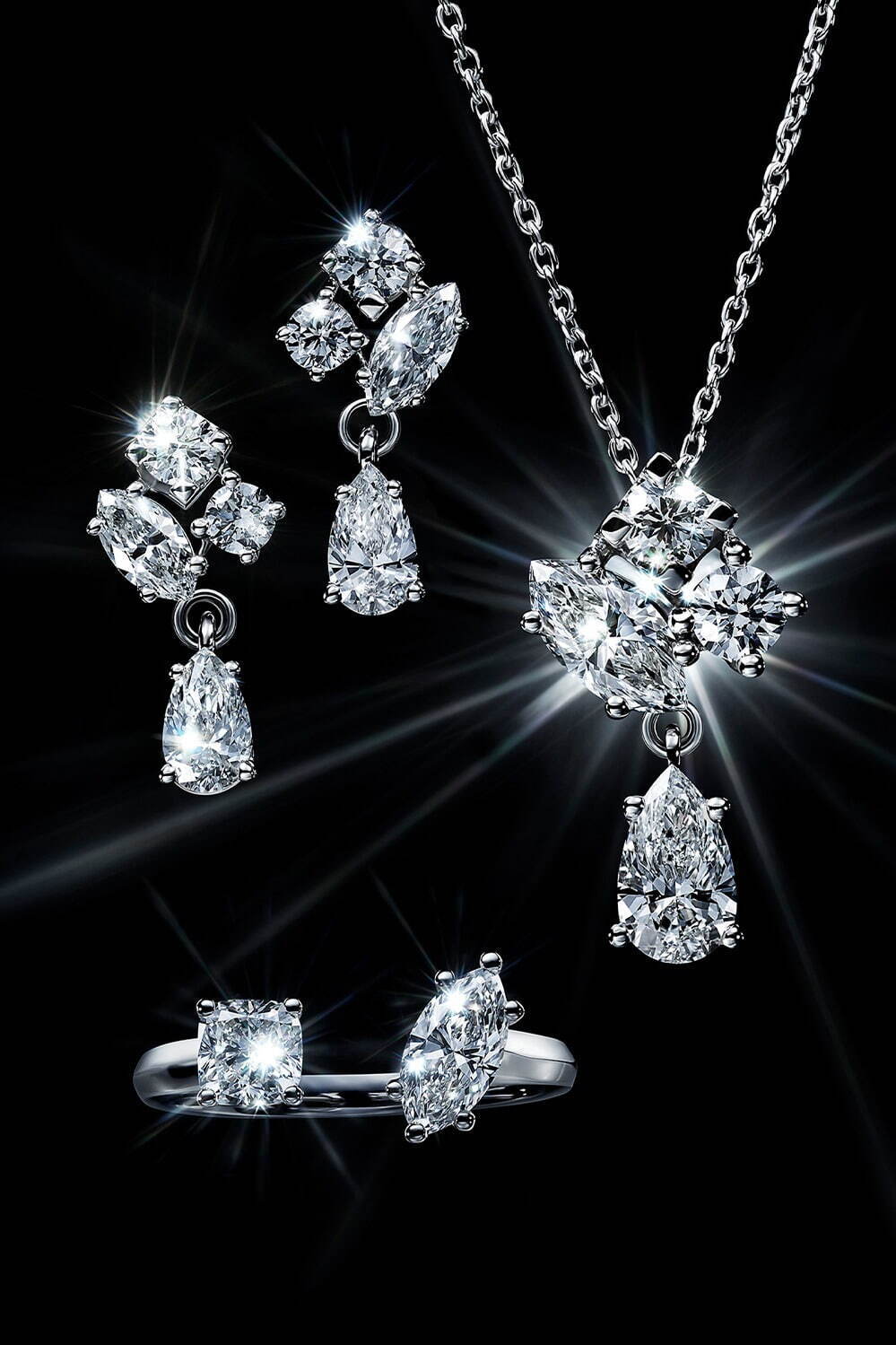 スワロフスキーの“100%ダイヤモンド”ジュエリー、幾何学的に連なるネックレス＆煌めくリングなど｜写真82