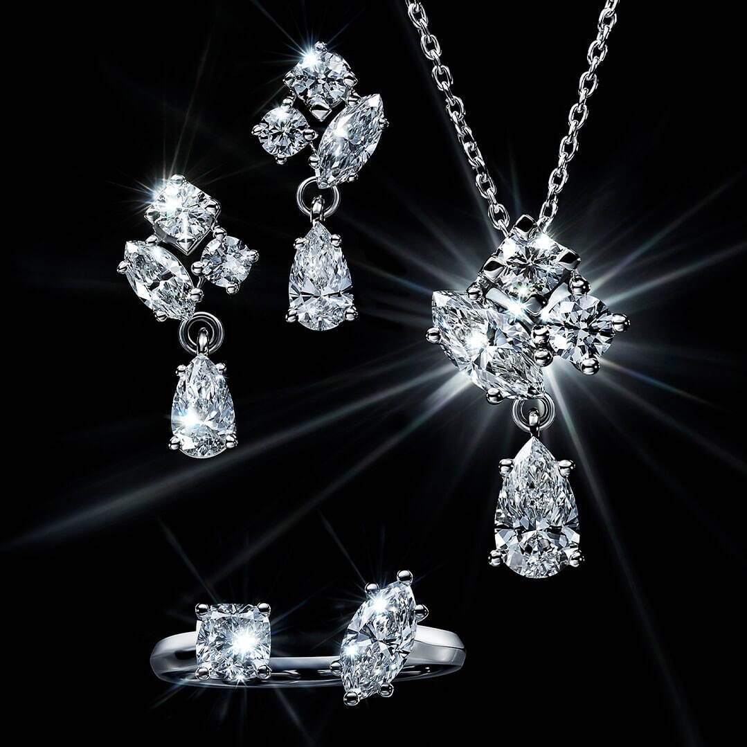 スワロフスキーの“100%ダイヤモンド”ジュエリー、幾何学的に連なるネックレス＆煌めくリングなど｜写真83