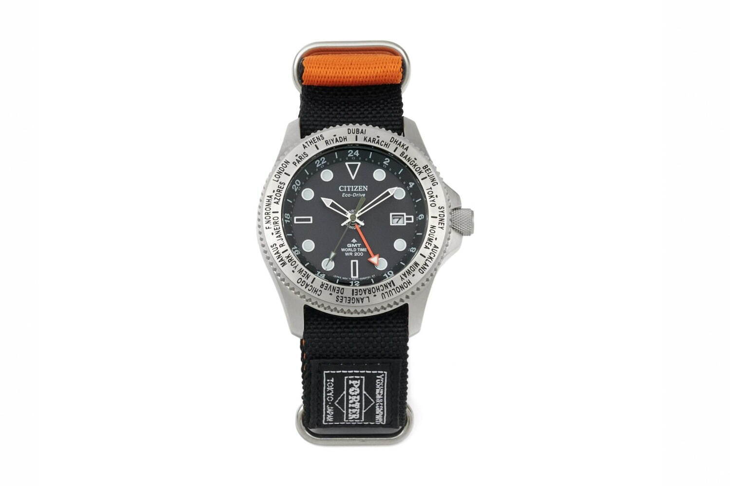 ポーター×シチズン“旅”テーマの腕時計、レスキューオレンジやミリタリーカーキの針｜写真3