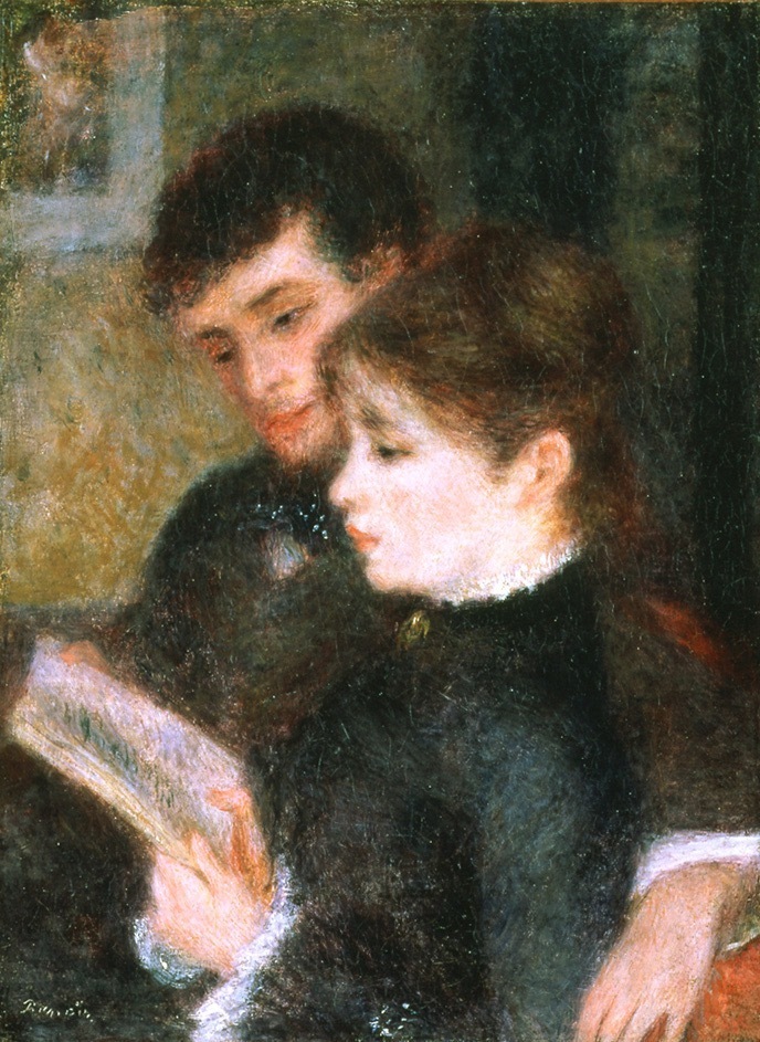 ピエール＝オーギュスト・ルノワール 《読書するふたり》 1877年 群馬県立近代美術館蔵