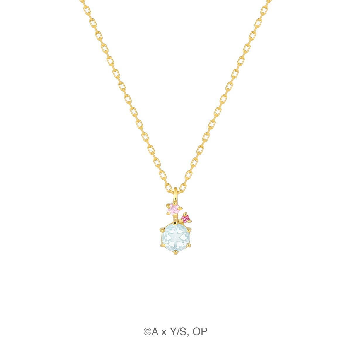 SV(YGc) Necklace / Aquamarine / Synthetic Ruby 15,400円