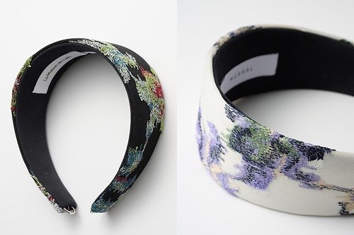 ミューラル×メゾン ド リリスのヘアカチューシャ、“花が朧げに交わる”刺繍レースなど3種