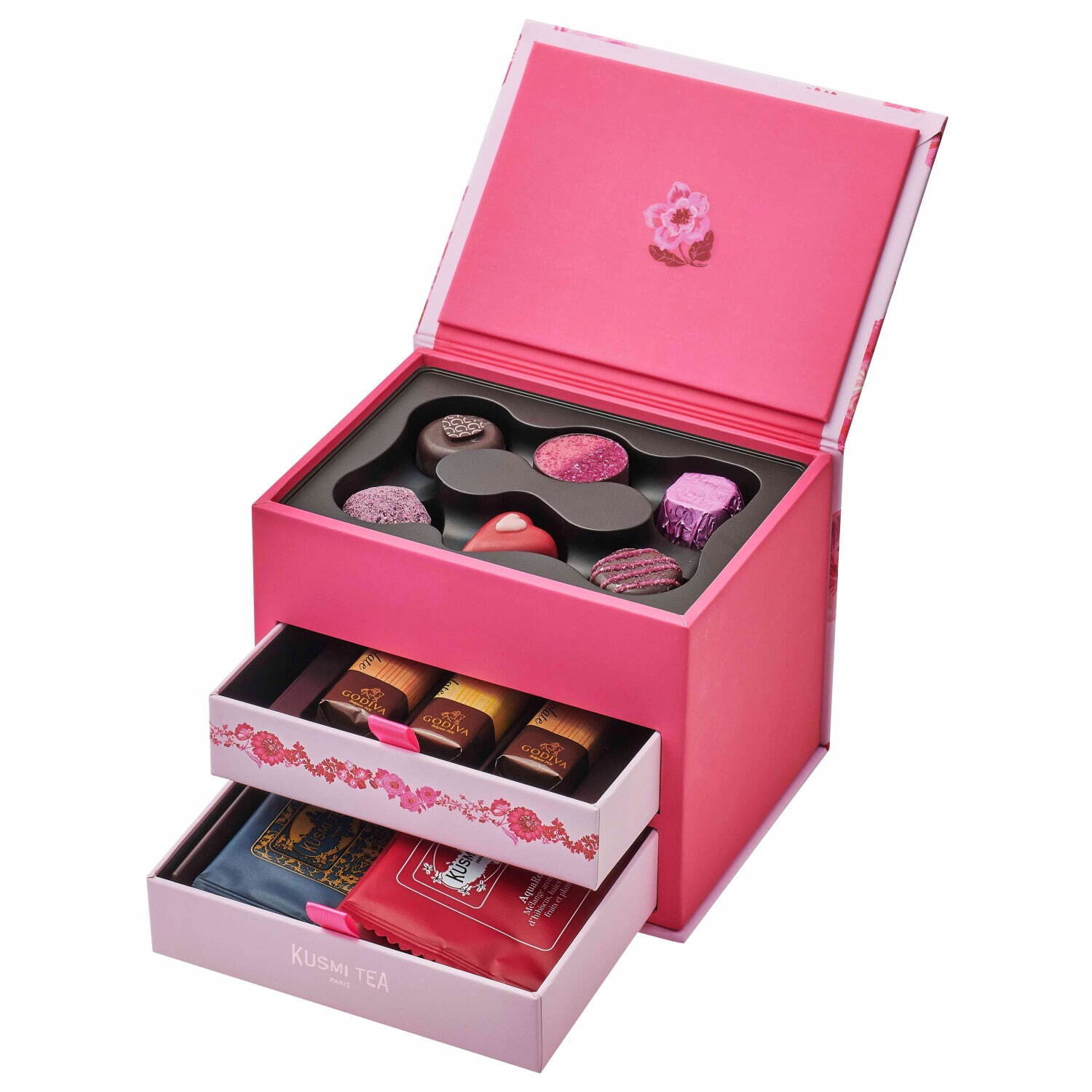 ゴディバのバレンタイン2022"心ときめく"ピンク＆苺の限定チョコレート、青い鳥や煌めくハート缶｜写真8