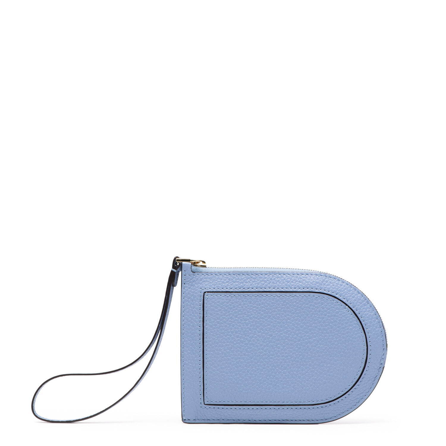 デルヴォーのレディース財布 - “D”型のストラップ付ラウンドジップ財布