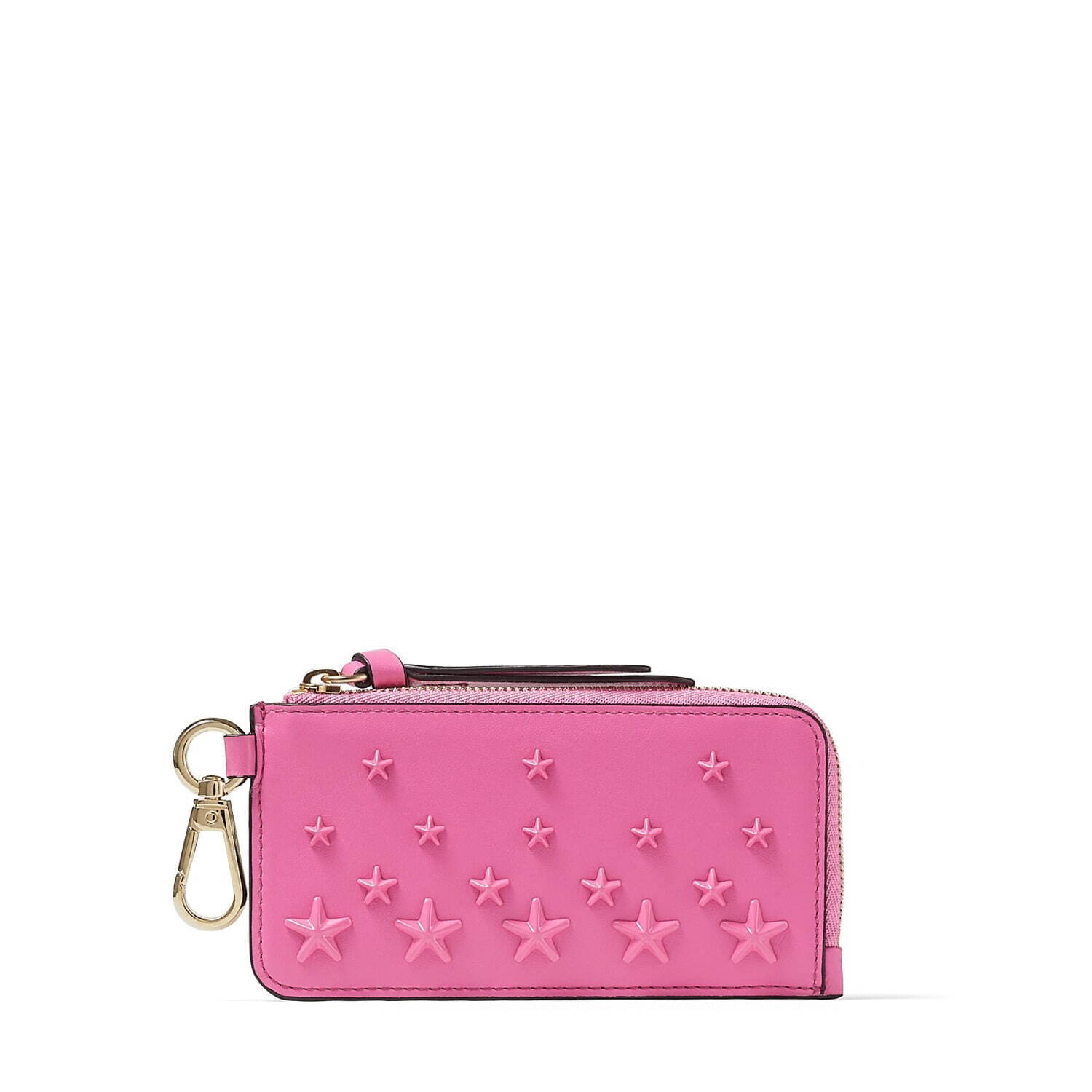 ジミー チュウ22年夏の新作スモールレザーグッズ、スタースタッズ×桜ピンクの二つ折り財布やミニ財布｜写真9