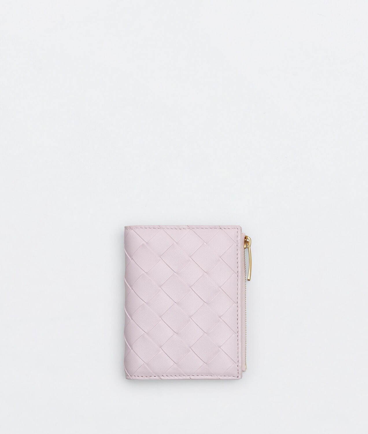 ボッテガ・ヴェネタのレディース財布 - 淡い“パステル”ピンクレザーのミニ財布