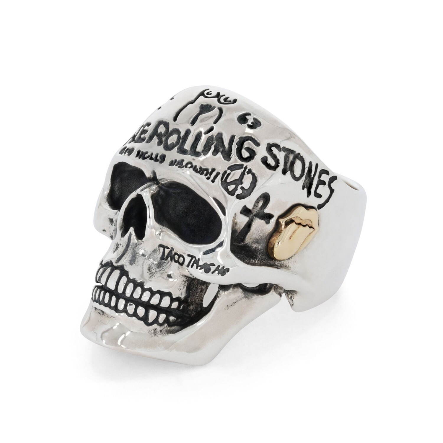 Rolling Stones Beggars Banquet Defaced Skull Ring 63,000円