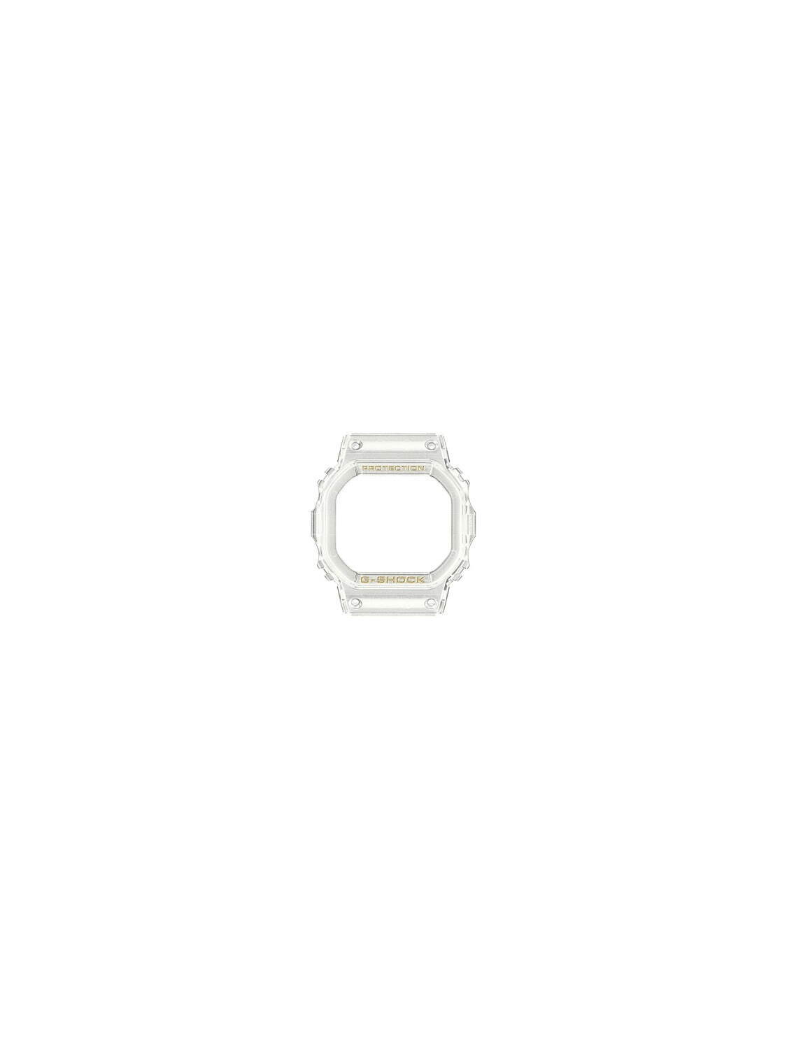 G-SHOCK“チェーンモチーフ”文字板のゴールド腕時計、付け替え可能なクリアバンド＆ベゼル付属｜写真9