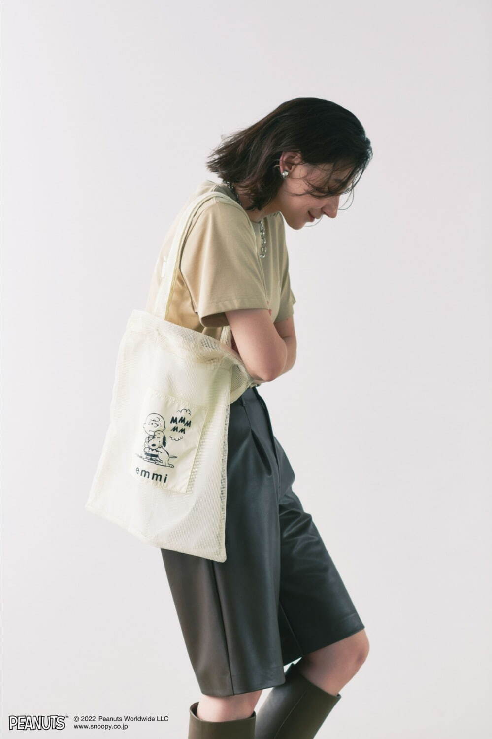 emmi meets PEANUTS active T-shirt & Bag set 8,800円
