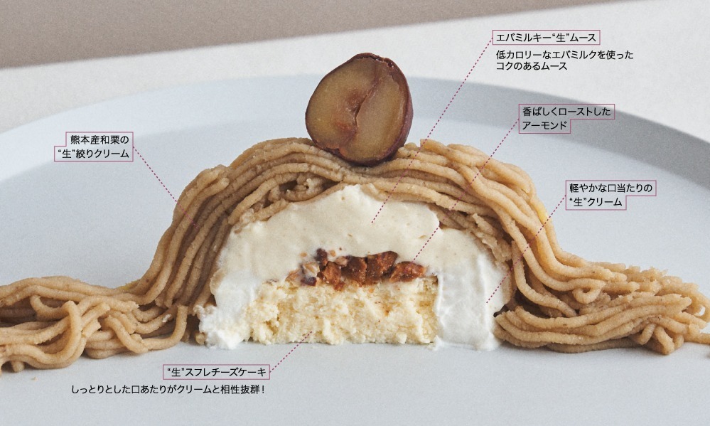 「 熊本産和栗とチーズスフレの“生”モンブラン」1,375円