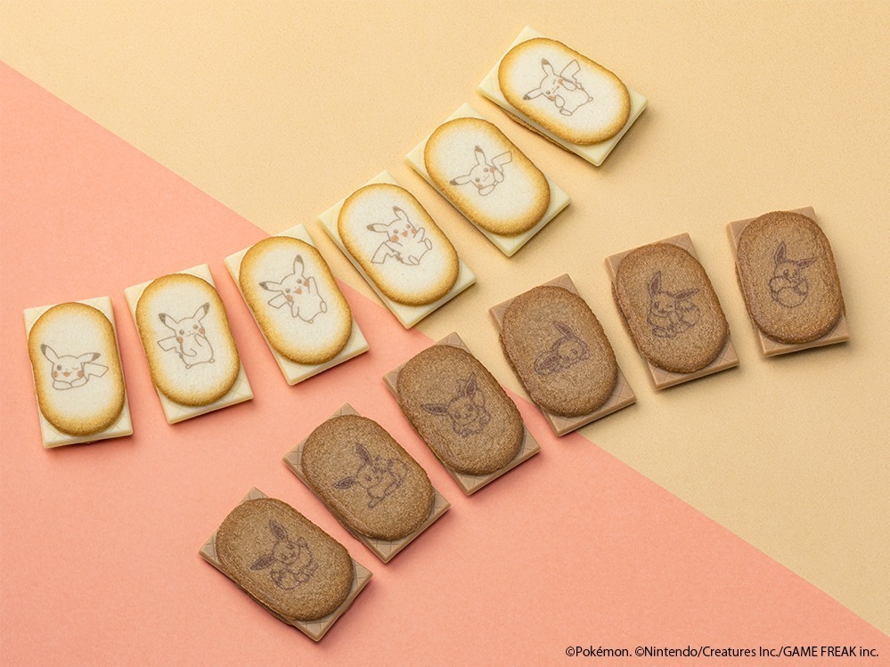 「ポケモン東京ばな奈」ピカチュウ＆イーブイを描いた“はみ出しチョコ”のクッキーサンド｜写真2