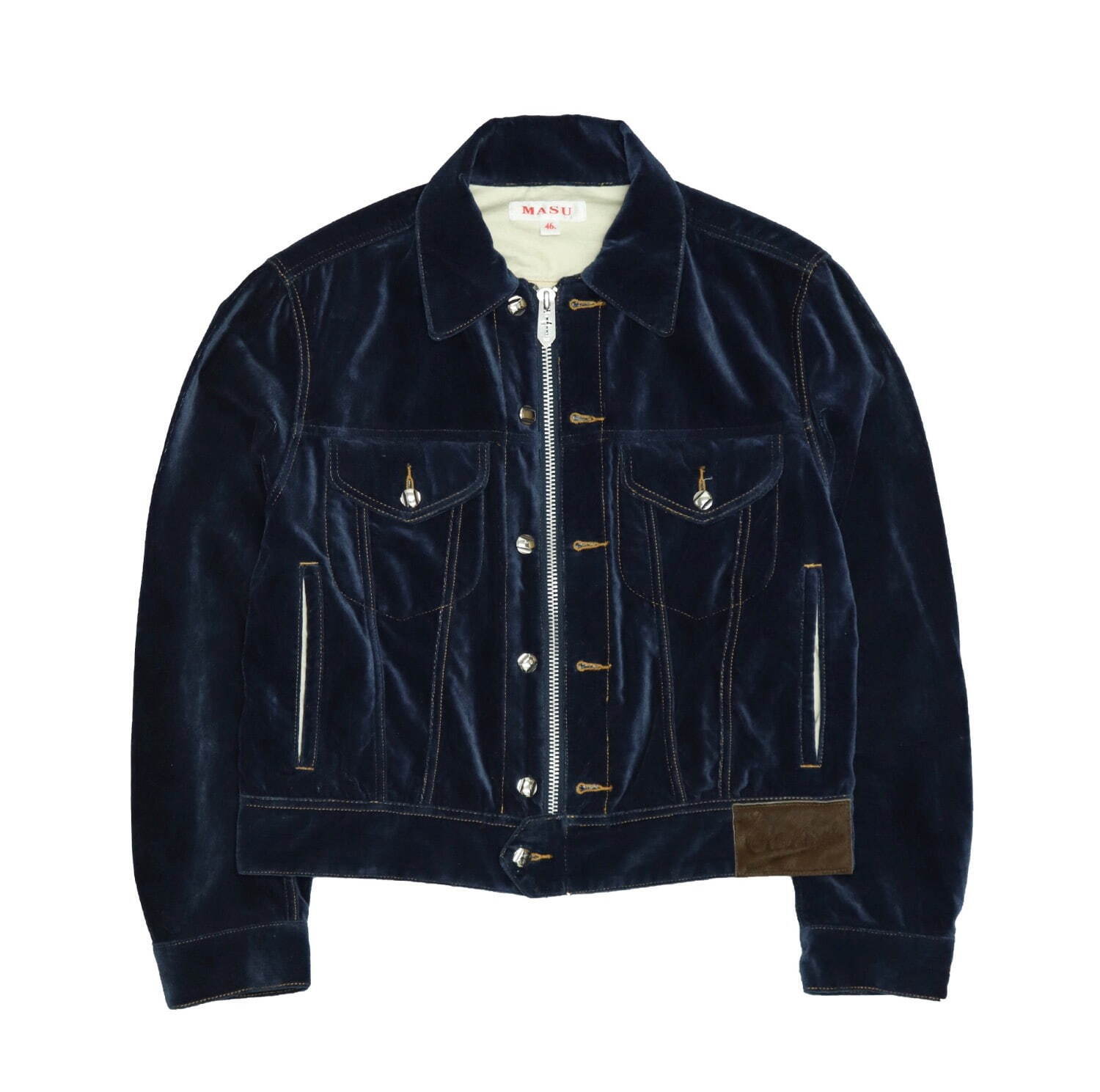 〈M A S U〉indigo velvet trucker jacket 60,500円