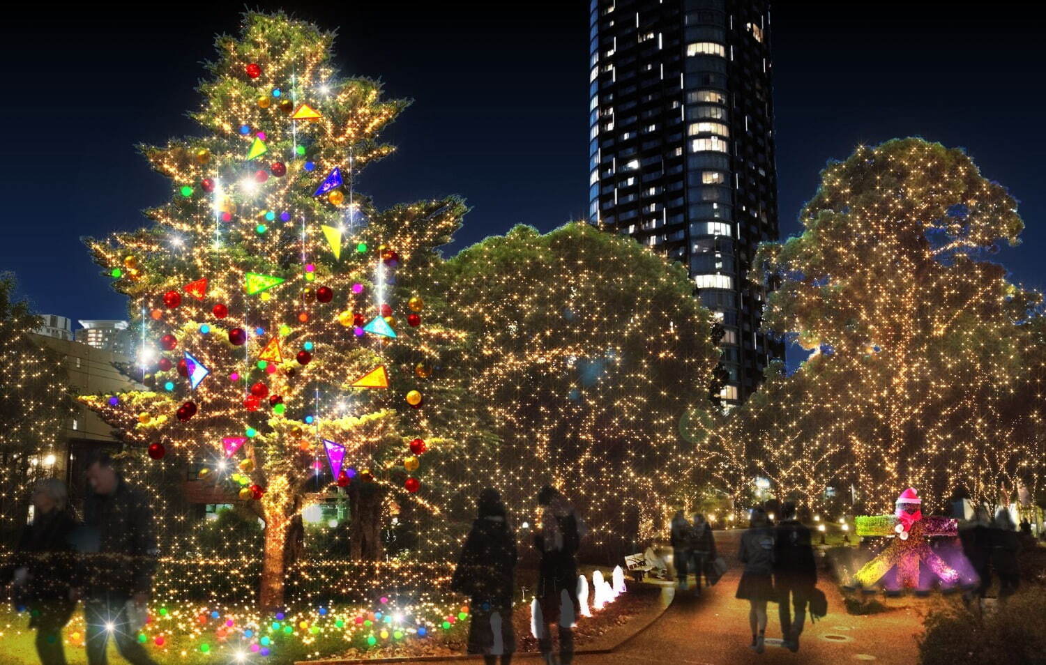 東京ミッドタウンで光と音楽が彩るクリスマスイルミネーション、都内最大級の屋外スケートリンクも｜写真9