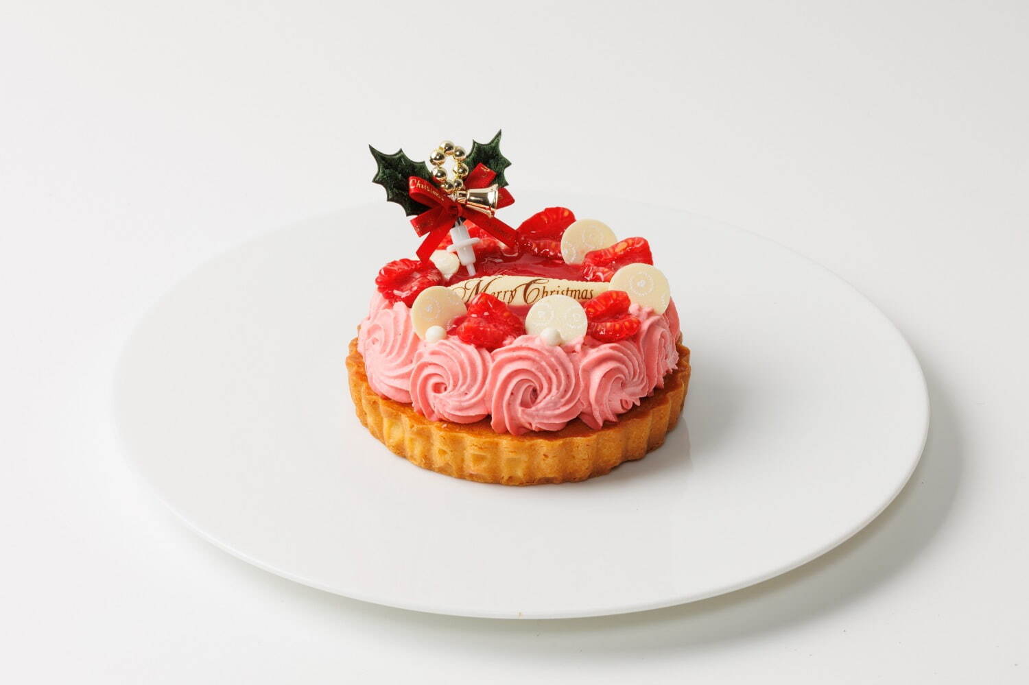 サロン ベイクアンドティーの新作クリスマスケーキ、贅沢いちご×濃厚ピスタチオクリーム｜写真1