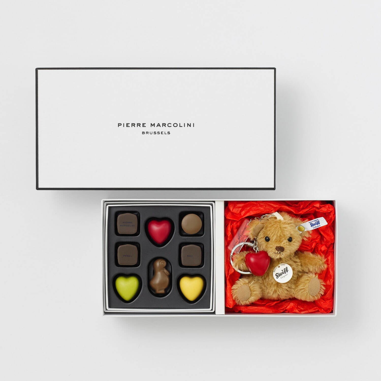 ピエール マルコリーニのクリスマス、カラフル”ツリー型”チョコ＆シュタイフとの限定ボックス｜写真2