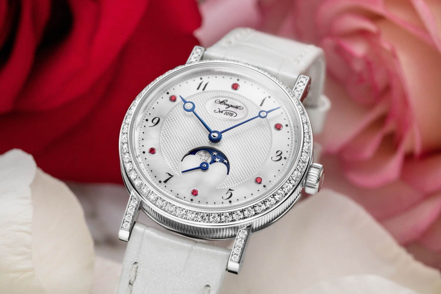ブレゲのバレンタイン限定腕時計、真っ赤なルビー装飾＆レッドアリゲーターストラップ｜写真6