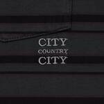 CITY COUNTRY CITY embroidered logo overdye border pocket T-Shirts black 3